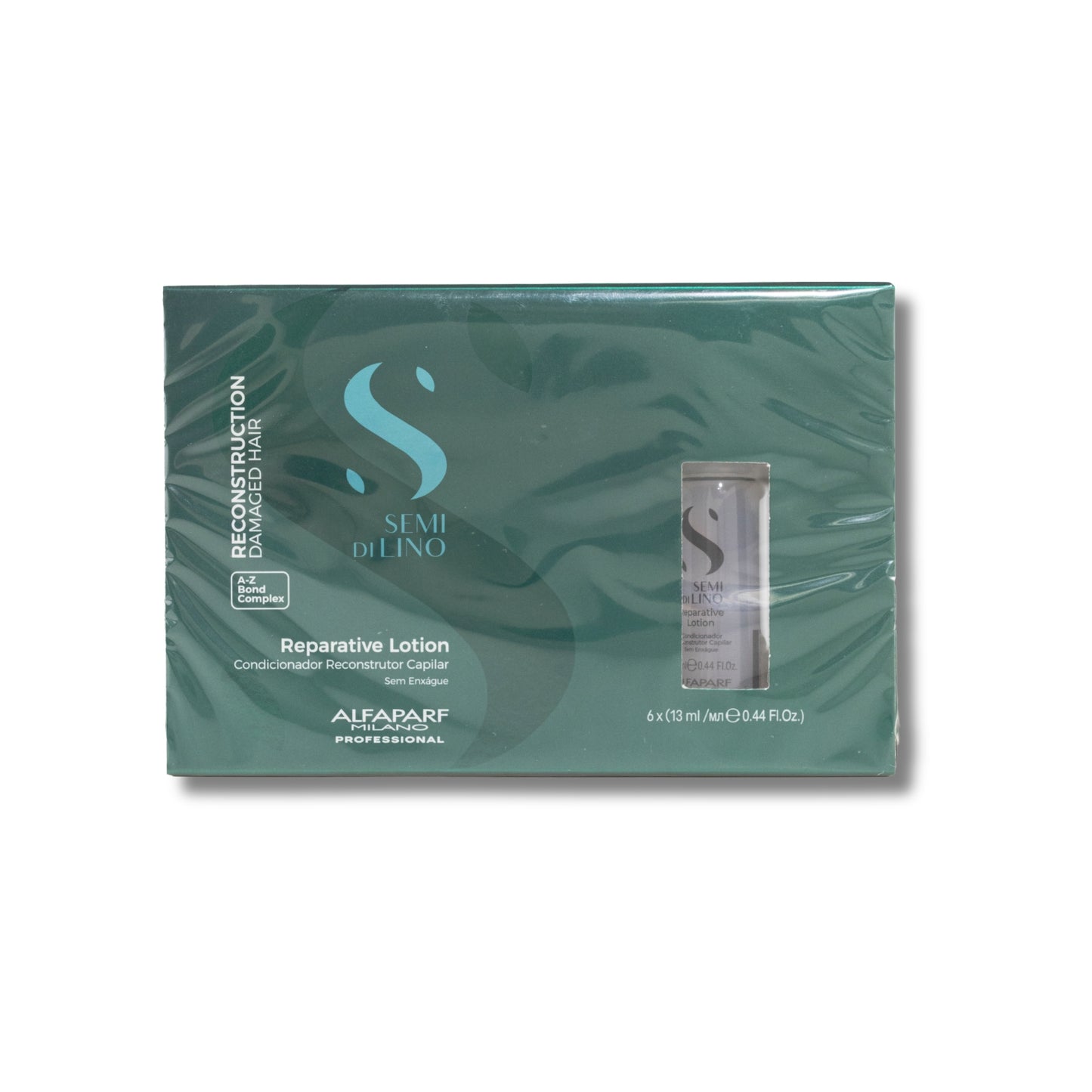 Ampola Alfaparf Semi di Lino Reconstrução Capilar Reparative Lotion 6 x 13 ml