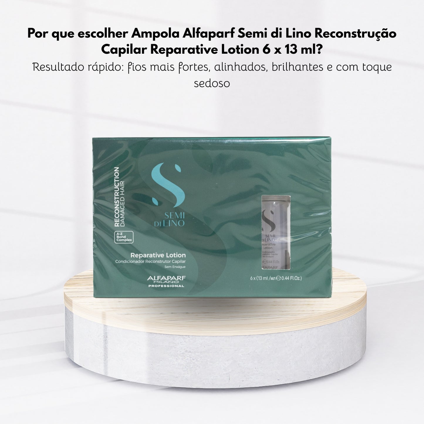 Ampola Alfaparf Semi di Lino Reconstrução Capilar Reparative Lotion 6 x 13 ml
