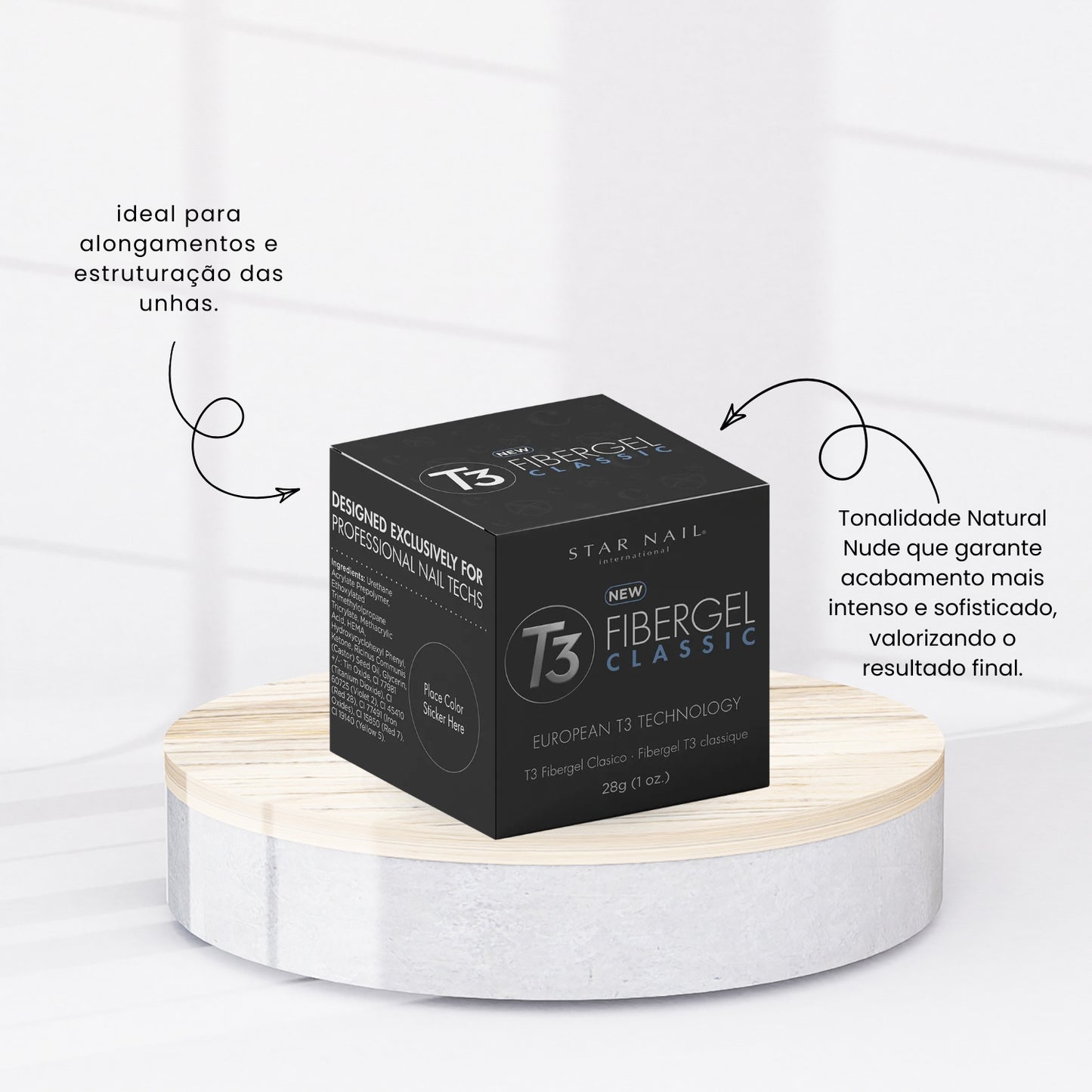 Gel Fibra Cuccio T3 Fibergel Natural Nude Estruturação e Resistência 28 g