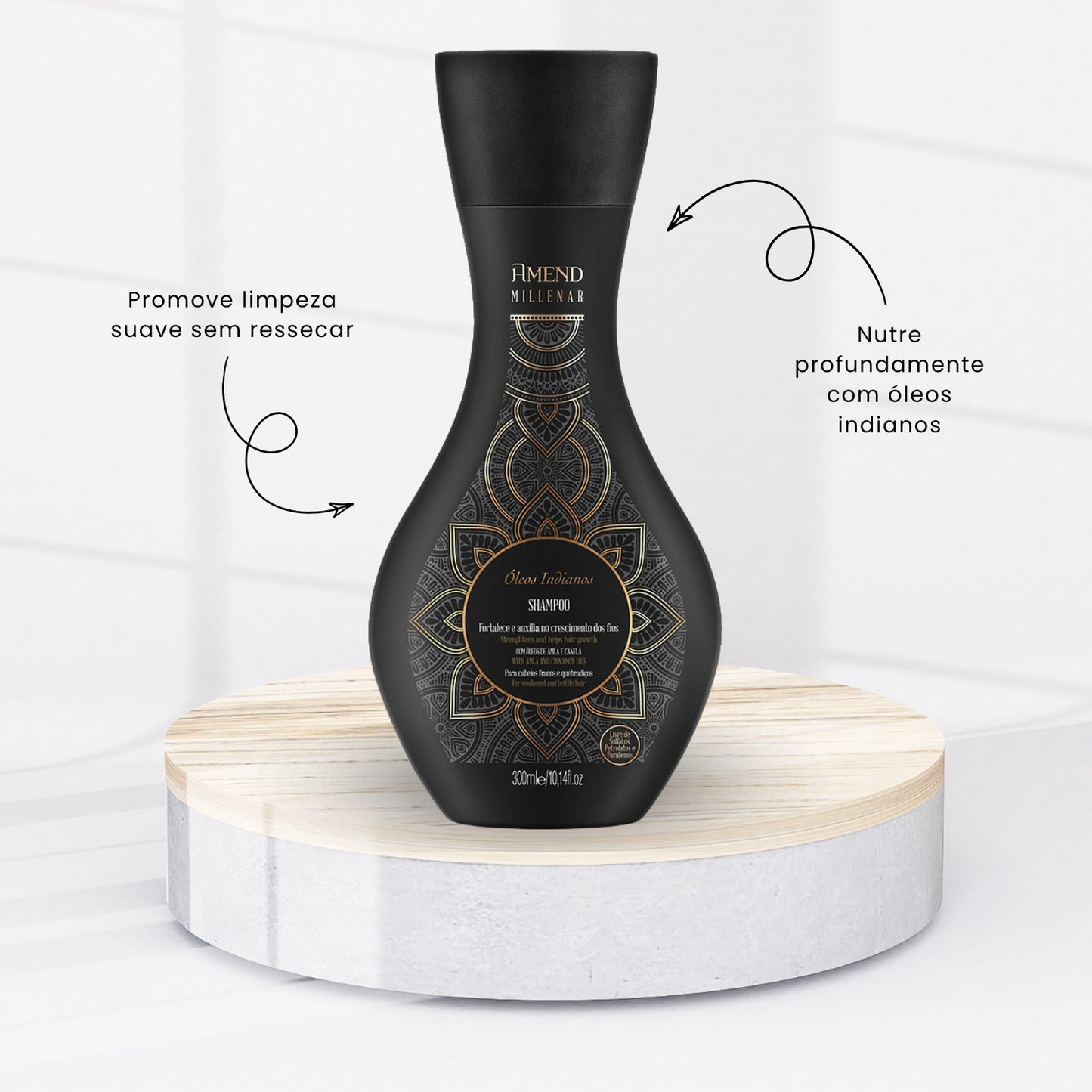 Shampoo Amend Millenar Óleos Indianos Nutrição e Brilho 300 ml