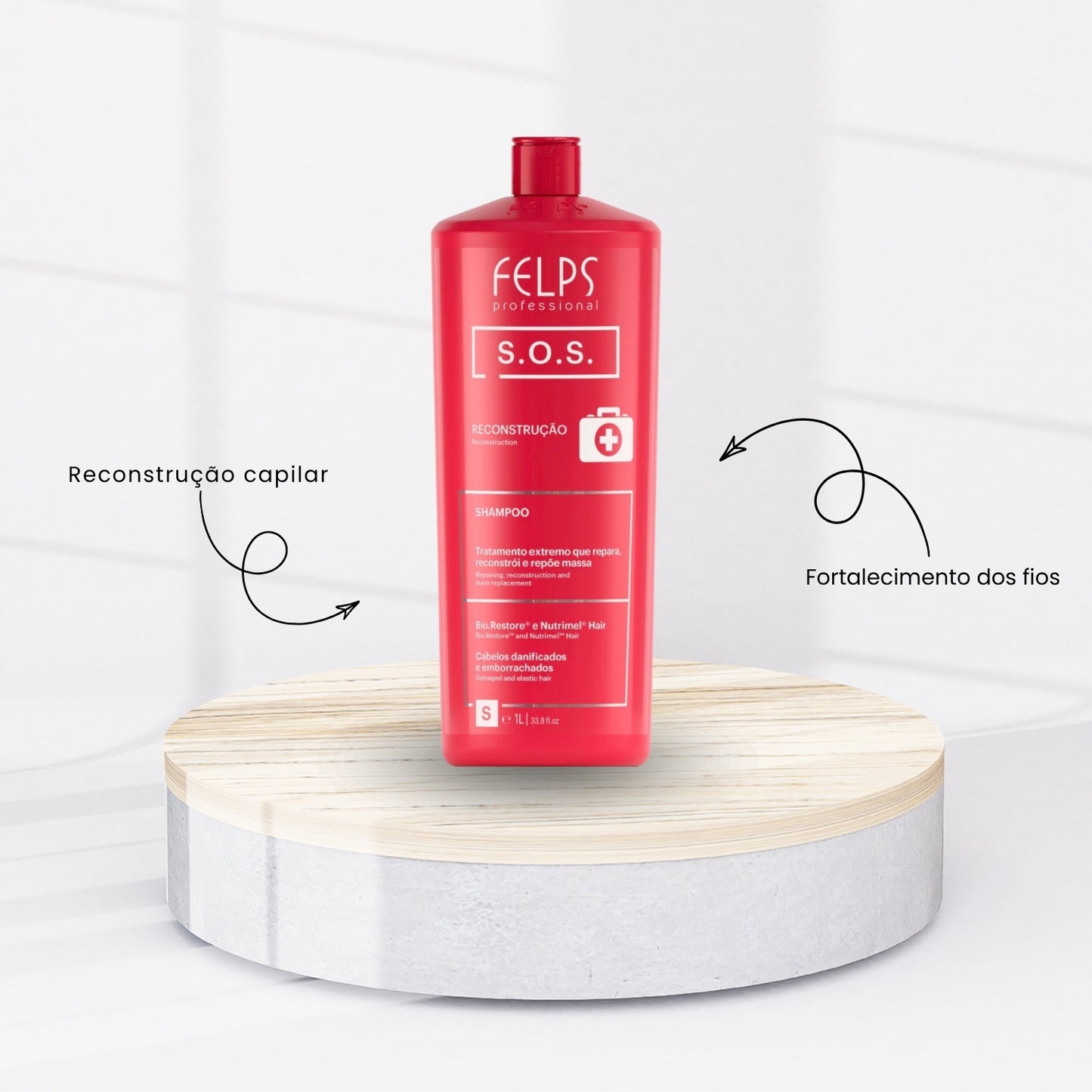 Kit Felps S.O.S Shampoo + Condicionador (2 x 1 Litro)