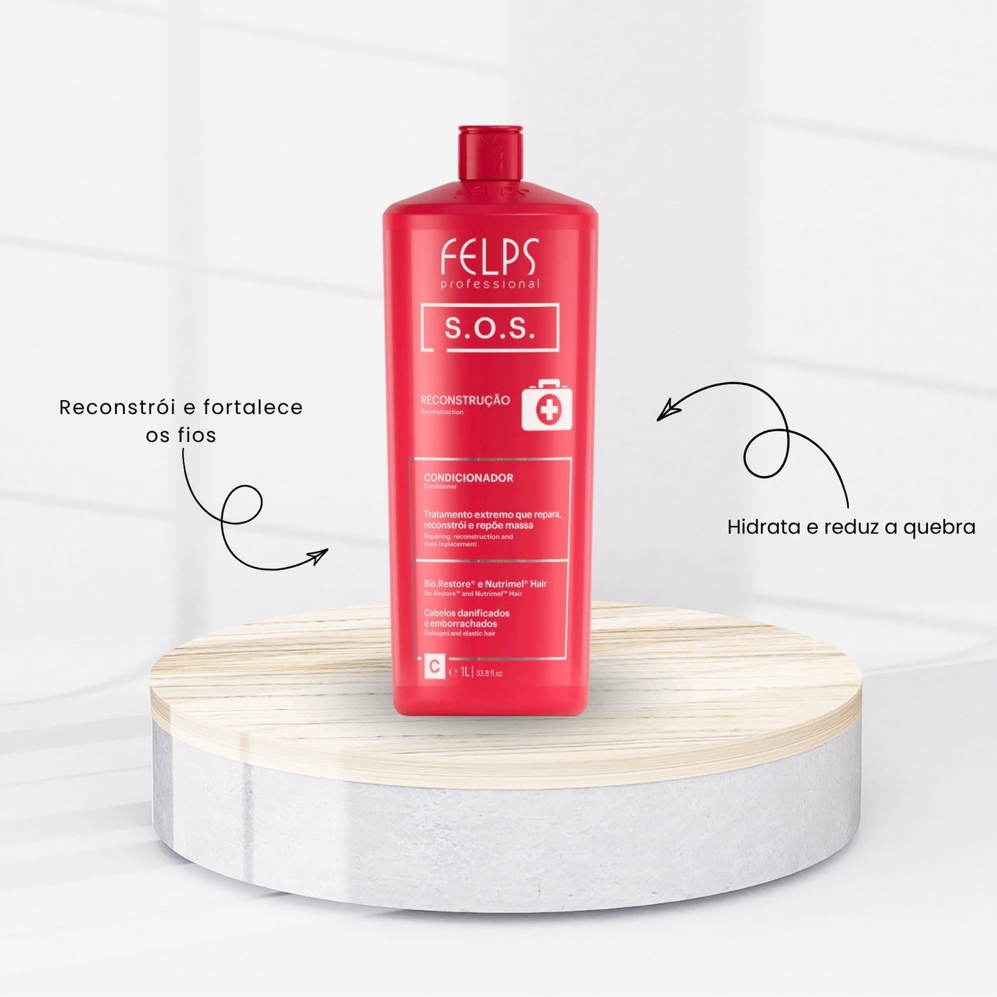Kit Felps S.O.S Shampoo + Condicionador (2 x 1 Litro)