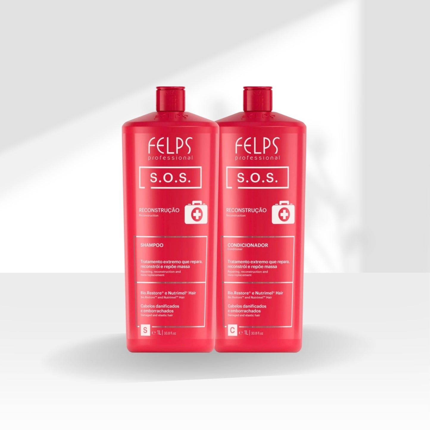 Kit Felps S.O.S Shampoo + Condicionador (2 x 1 Litro)