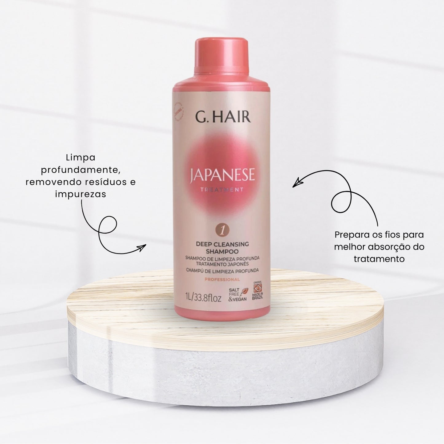 Progressiva G.Hair Escova Japonesa Tratamento Antifrizz (2 x 1 Litro)