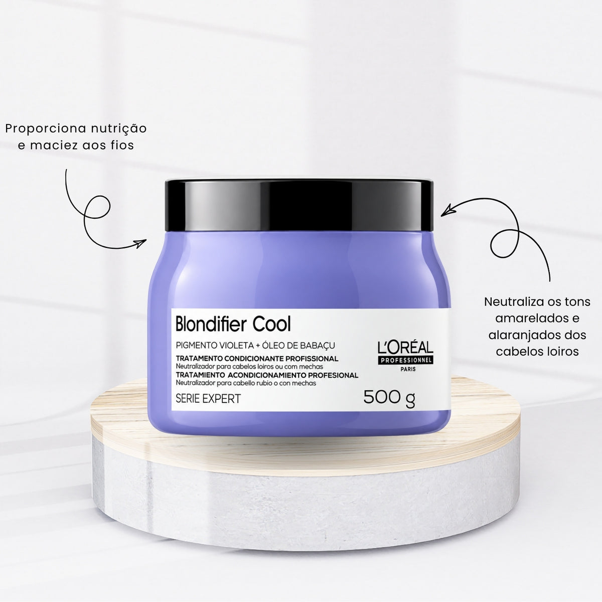 Máscara Matizadora Loreal Blondifier Cool 500 g