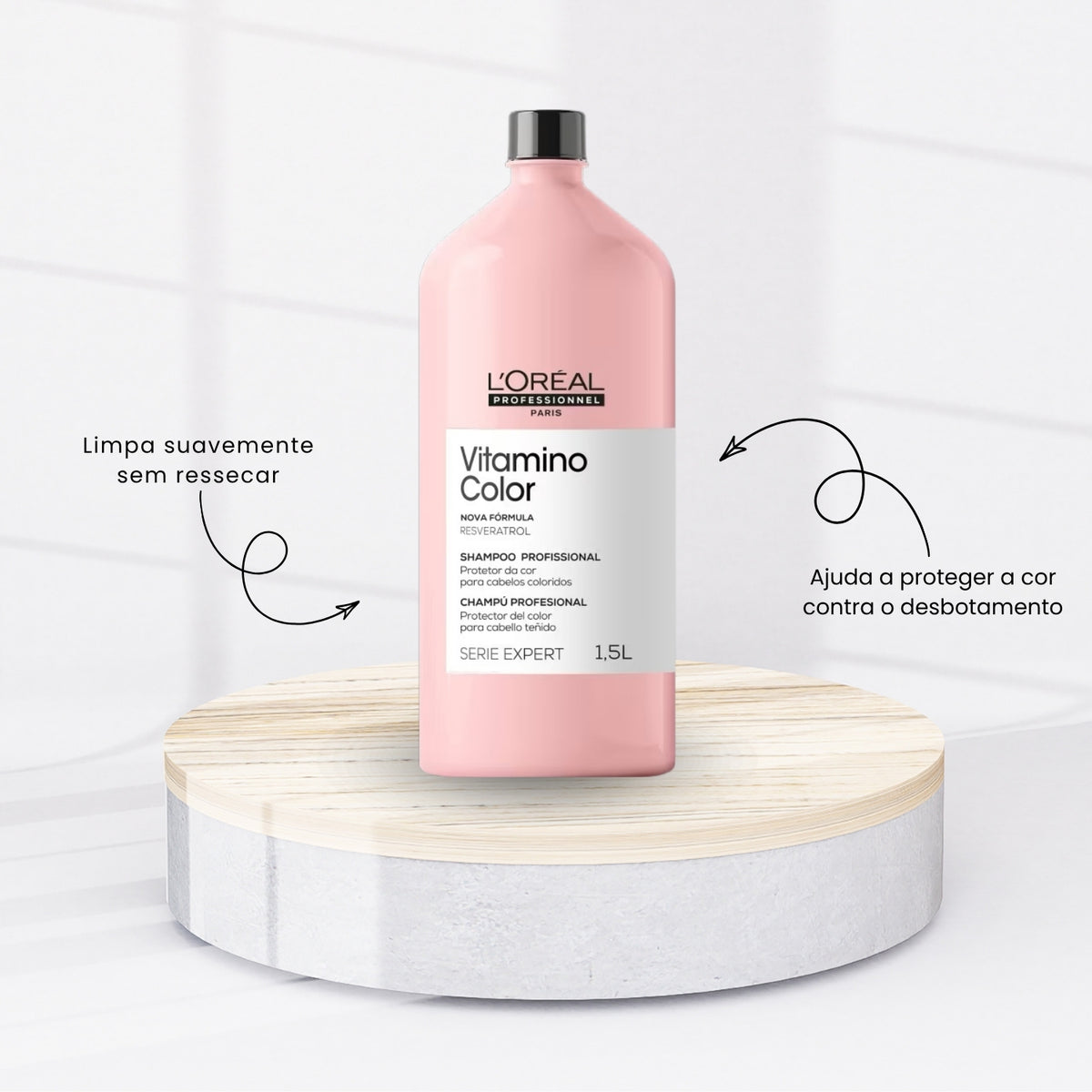 Kit Loreal Vitamino Color Shampoo + Condicionador 1,5L + Máscara 500 g