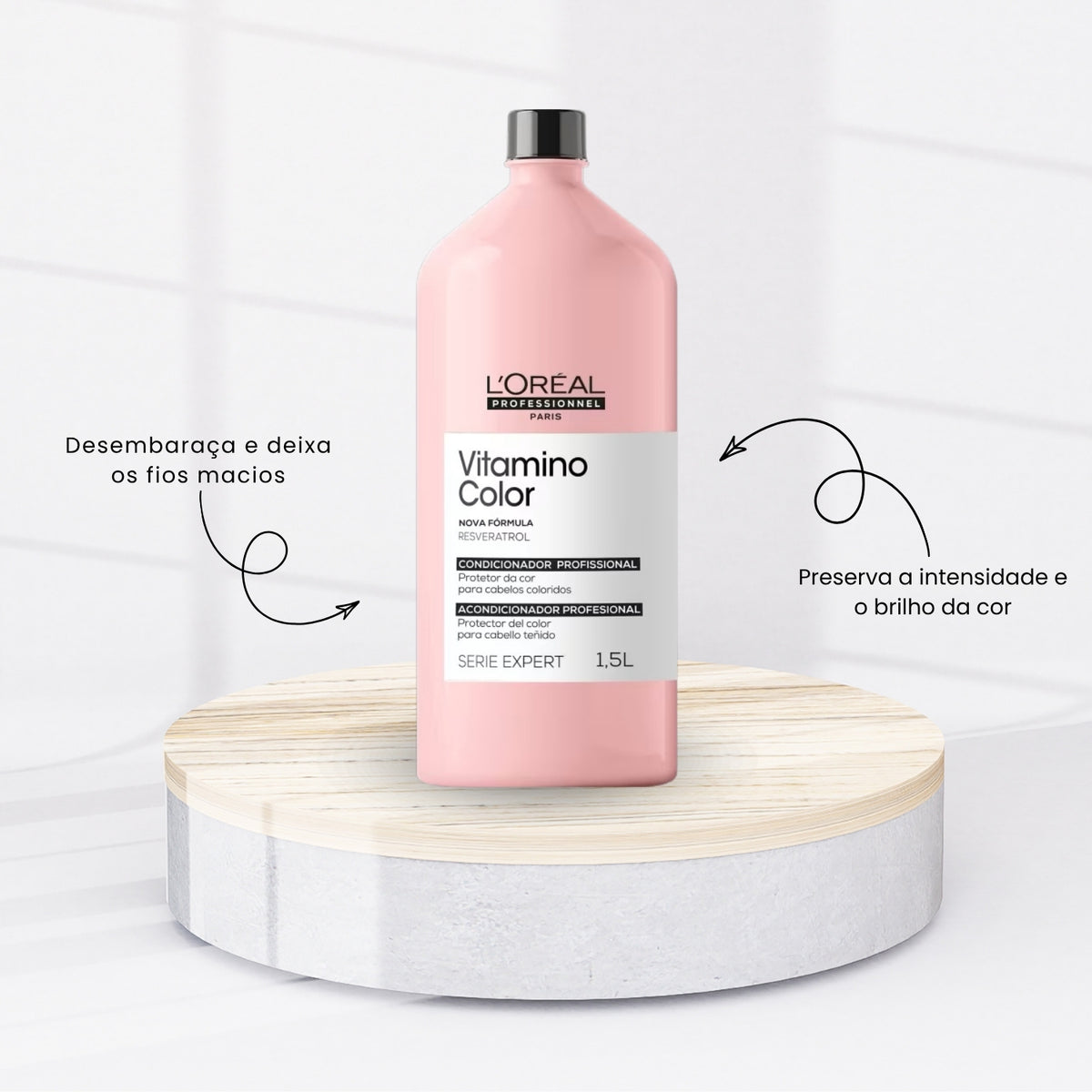 Kit Loreal Vitamino Color Shampoo + Condicionador 1,5L + Máscara 500 g
