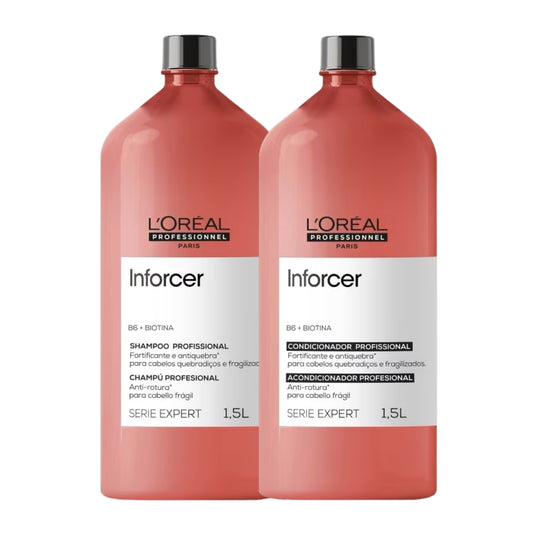 Kit Loreal Inforcer Shampoo + Condicionador 1,5L
