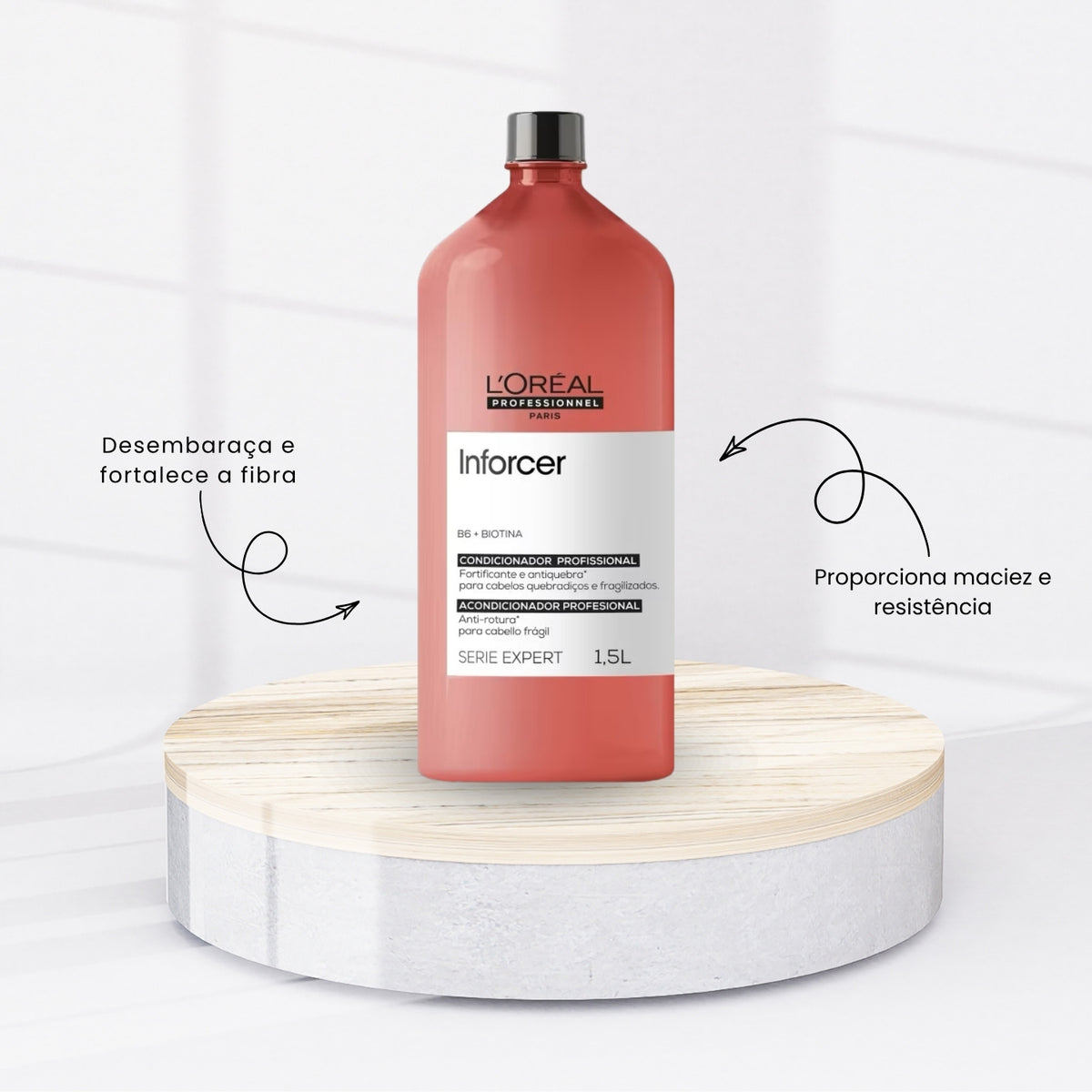 Kit Loreal Inforcer Shampoo + Condicionador 1,5L