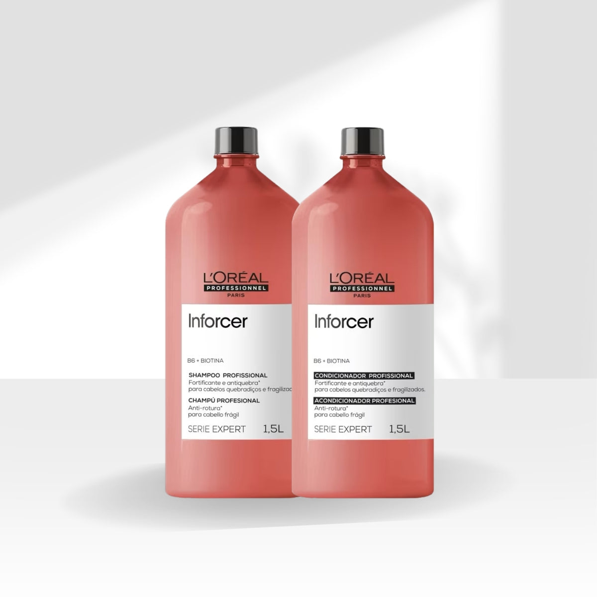 Kit Loreal Inforcer Shampoo + Condicionador 1,5L