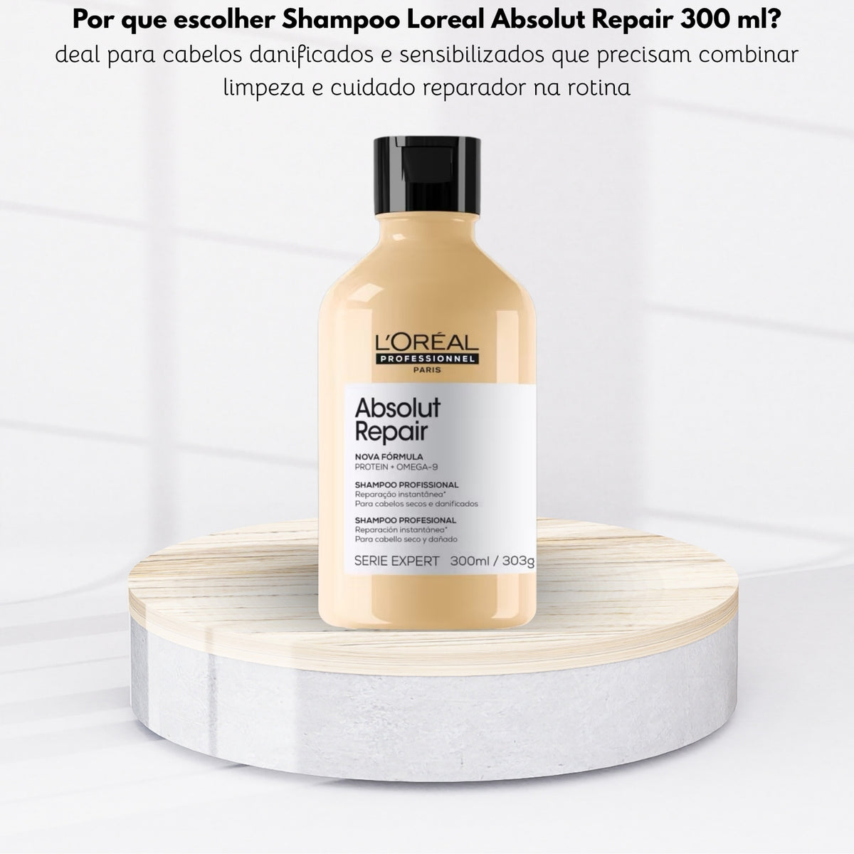 Shampoo Loreal Absolut Repair Gold Quinoa 300 ml