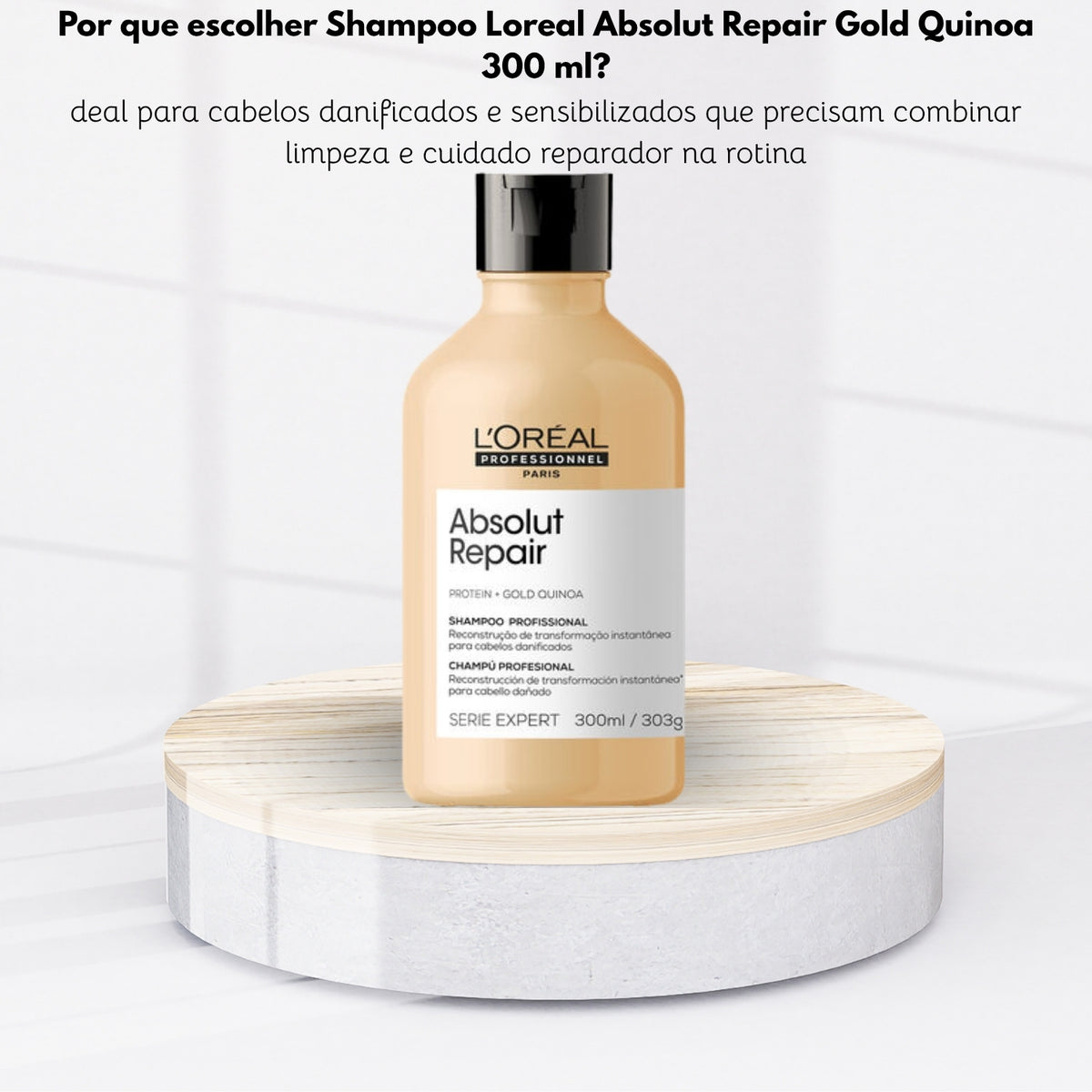 Shampoo Loreal Absolut Repair Gold Quinoa 300 ml