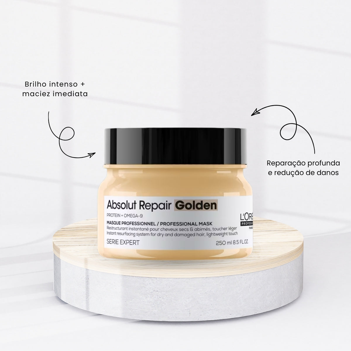 Máscara Loreal Absolut Repair Gold Quinoa Toque Leve 250 g