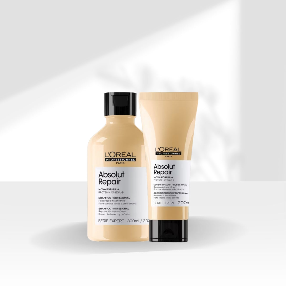 Kit Loreal Absolut Repair Gold Quinoa Shampoo 300 ml + Condicionador 200 ml