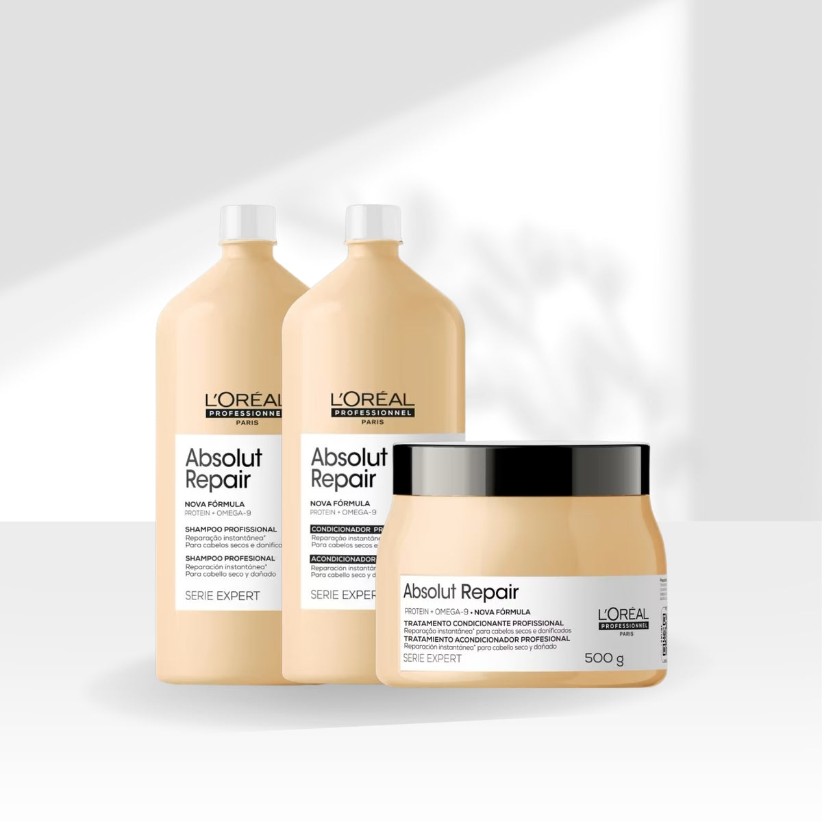 Kit Loreal Absolut Repair Gold Quinoa Tratamento Trio Profissional
