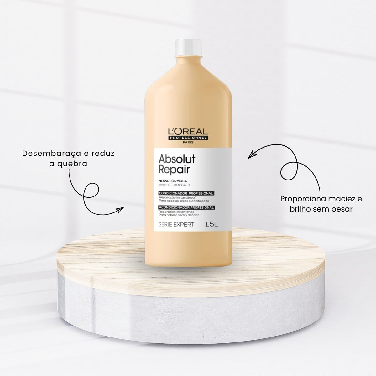 Kit Loreal Absolut Repair Gold Quinoa Tratamento Trio Toque Leve