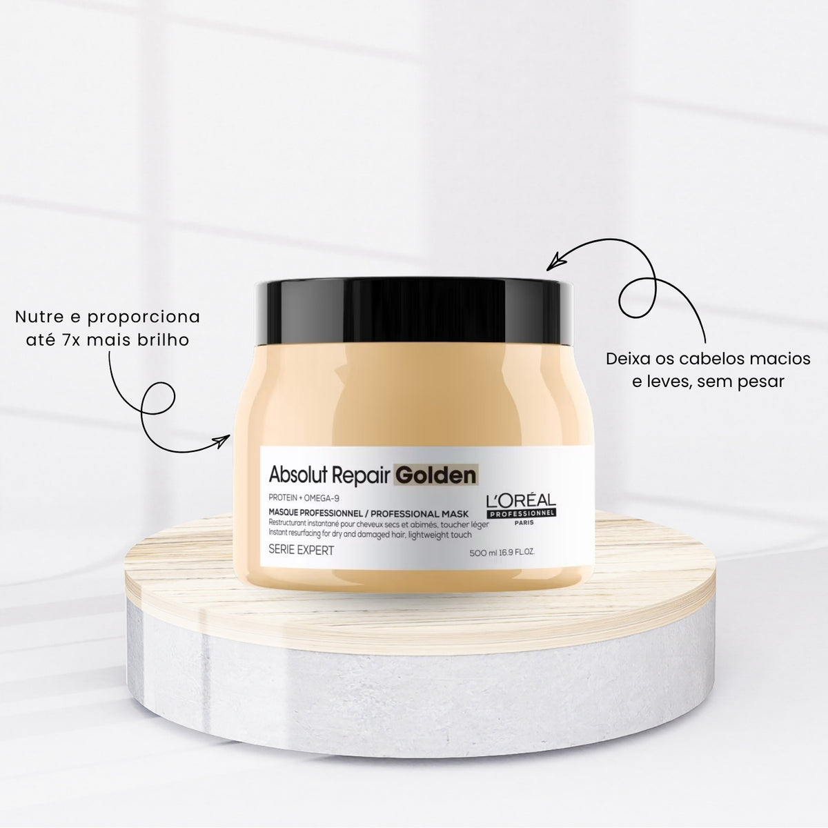 Kit Loreal Absolut Repair Gold Quinoa Tratamento Trio Toque Leve