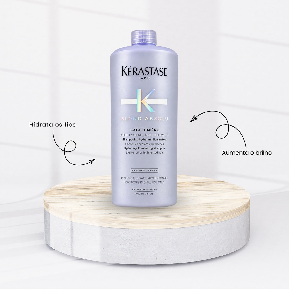 Kit Kérastase Blond Absolu Lumiére Tratamento Shampoo + Condicionador 1 Litro + Máscara 500 g