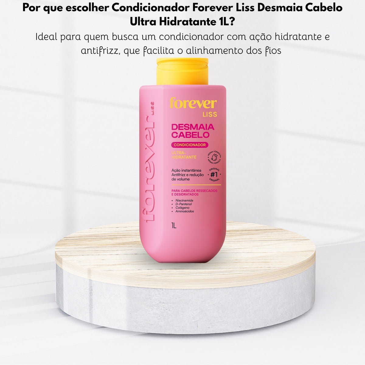 Condicionador Forever Liss Desmaia Cabelo Ultra Hidratante 1L