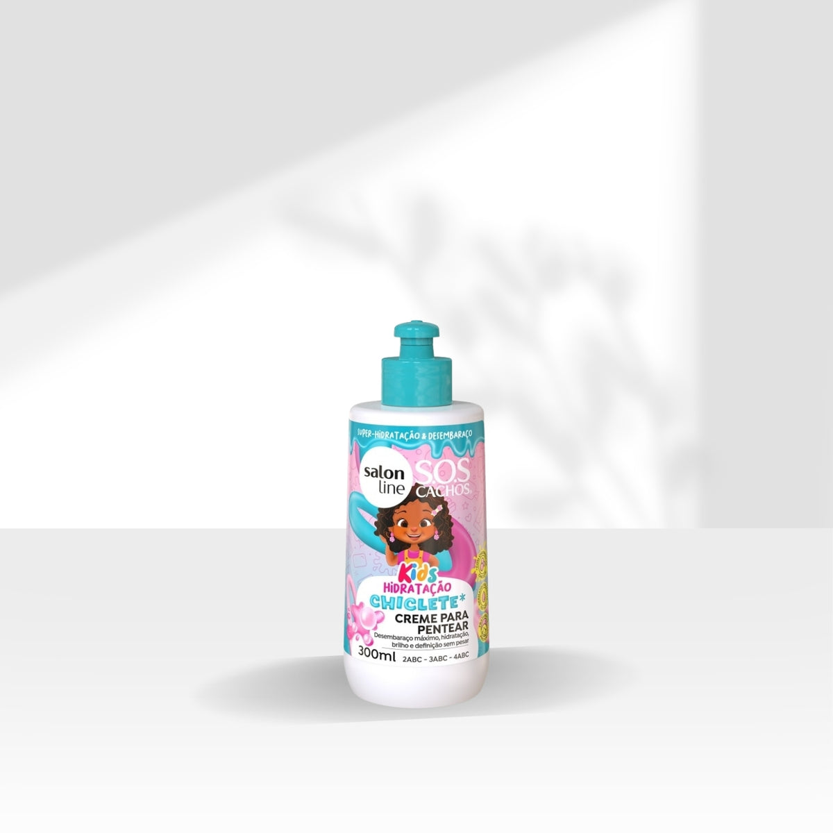 Creme Salon Line S.O.S Cachos para pentear kids Chiclete 300ml
