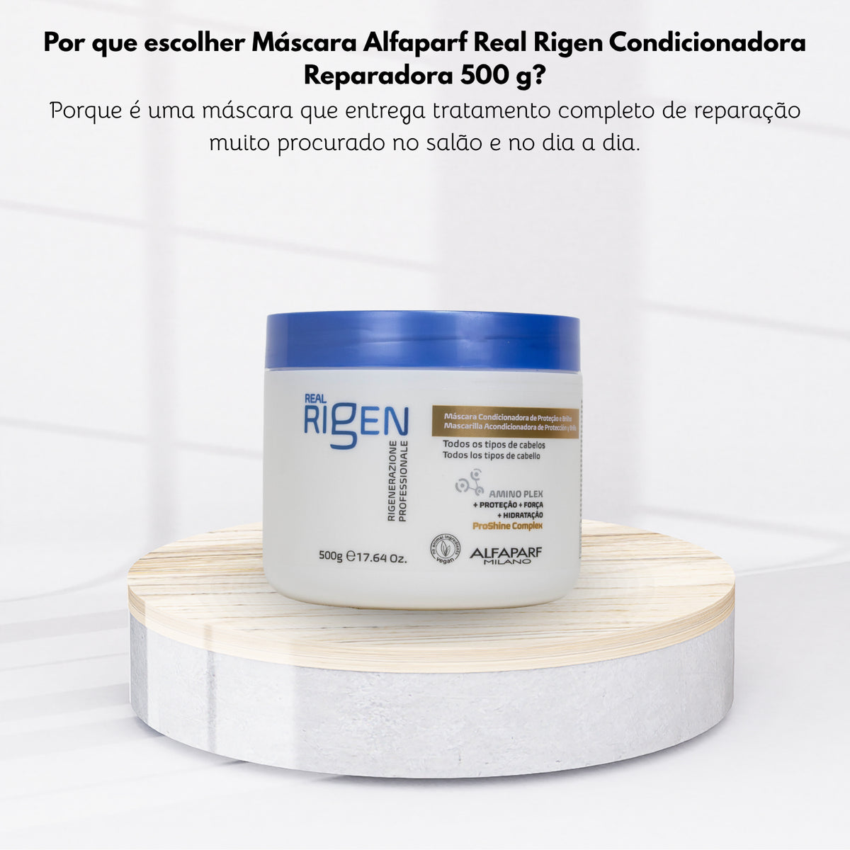 Máscara Alfaparf Real Rigen Condicionadora Reparadora 500 g