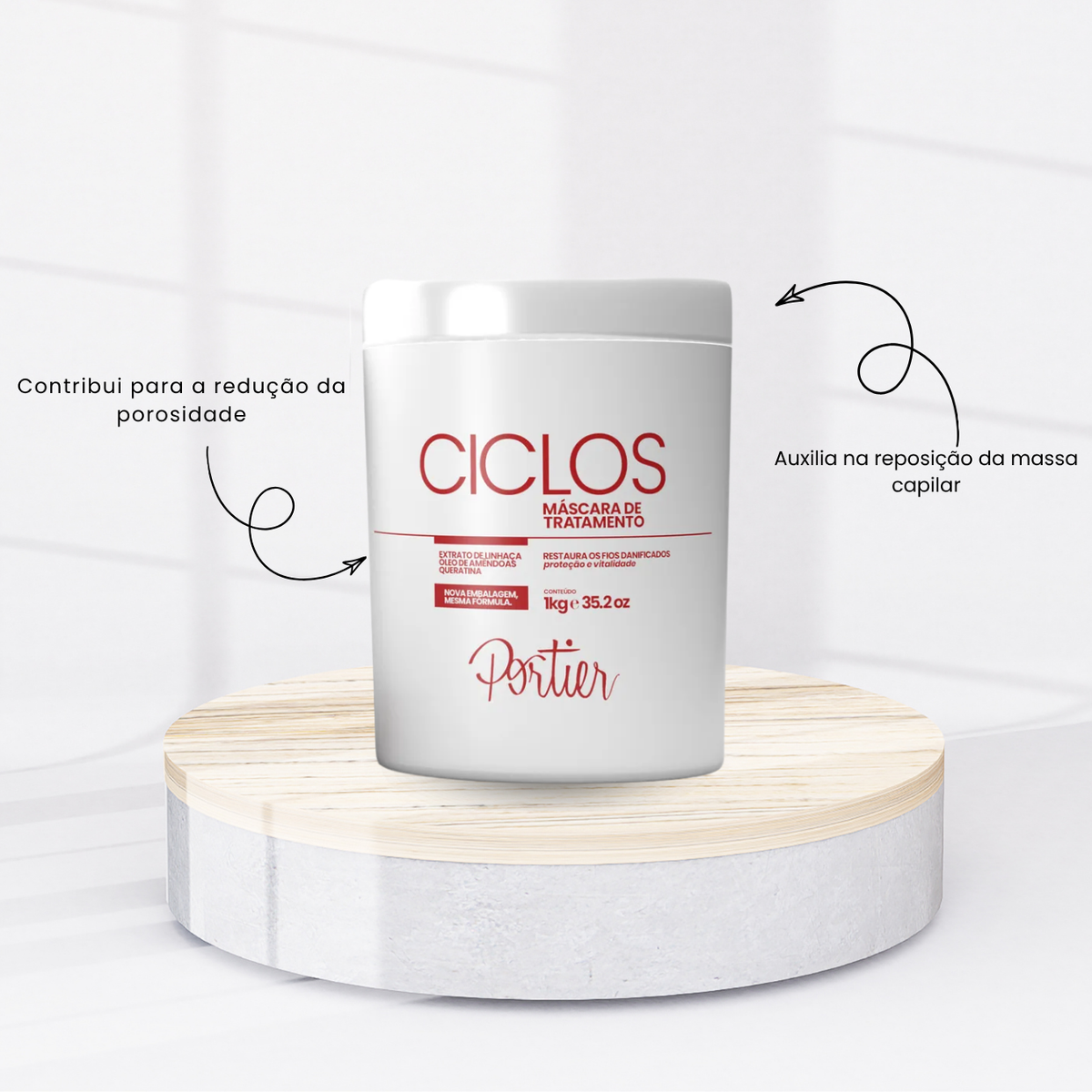 Kit Portier Exclusive Progressiva (2 x 1 Litro) + Máscara Ciclos 1 Kg
