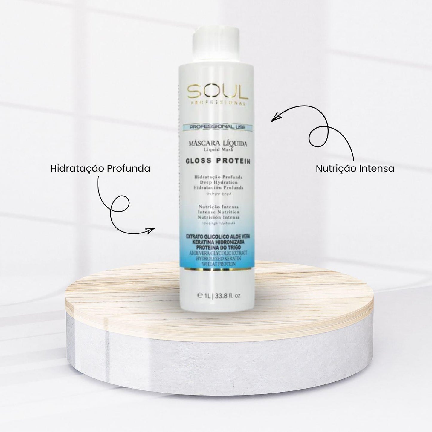 Máscara Soul Gloss Protein Máscara de Hidratação 1 Litro