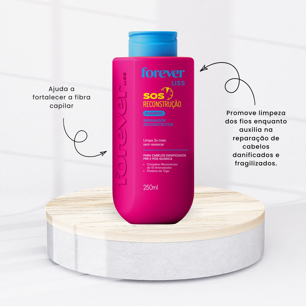 Kit Forever Liss SOS Reconstrução Tratamento Capilar Trio Pequeno