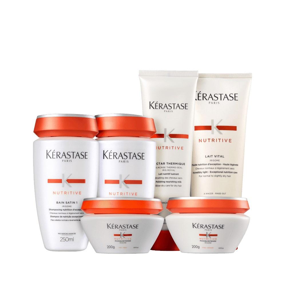Kit Kérastase Nutritive Immunité (2 Shampoo's + Condicionador + Leave-in + 2 Máscaras)
