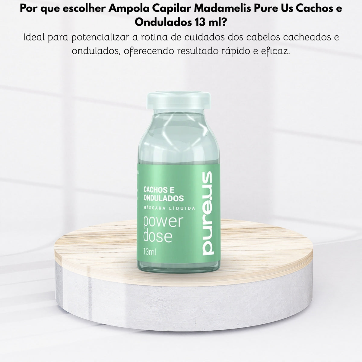Ampola Capilar Madamelis Pure Us Cachos e Ondulados 13 ml