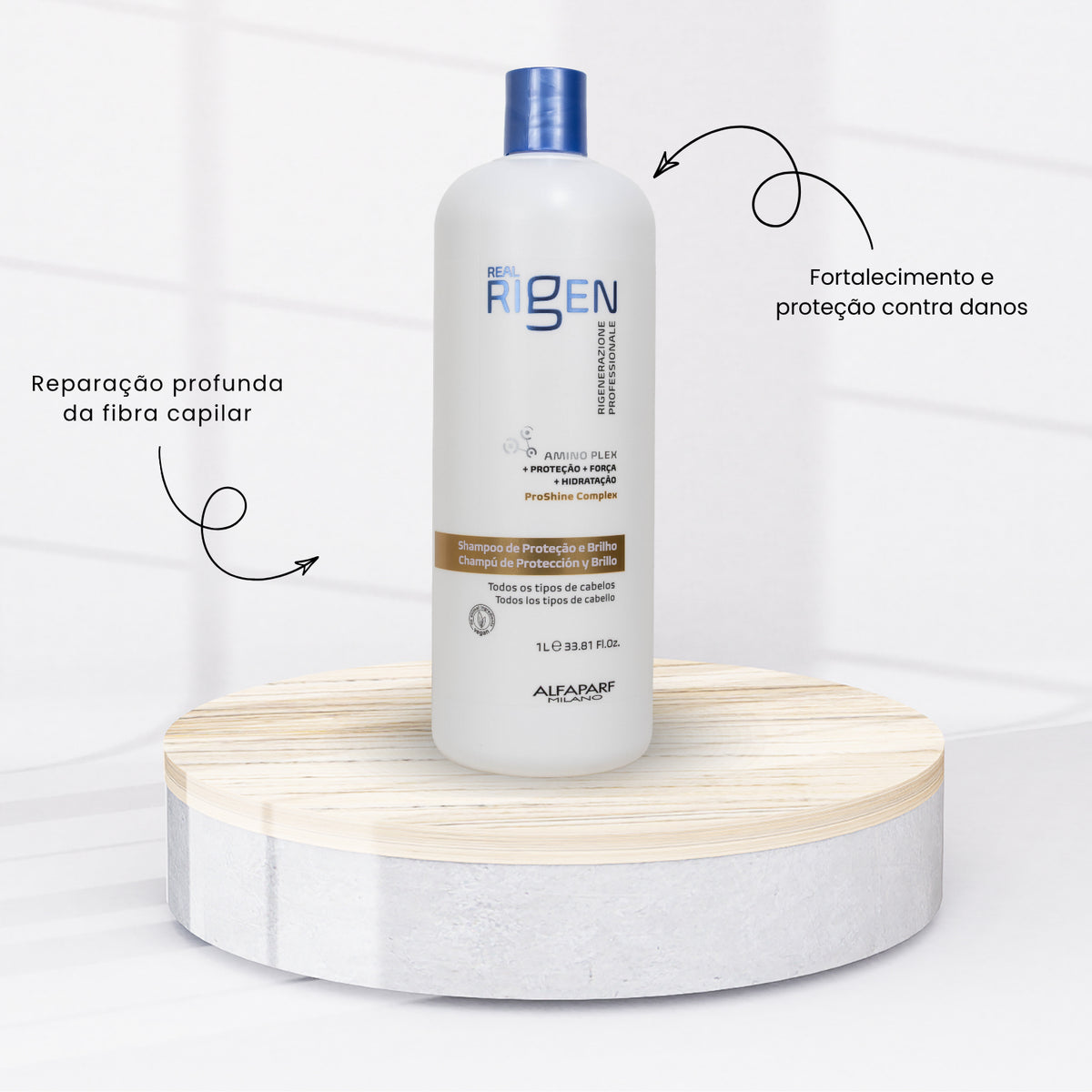 Shampoo Alfaparf Real Rigen Reparador Hidratante 1L