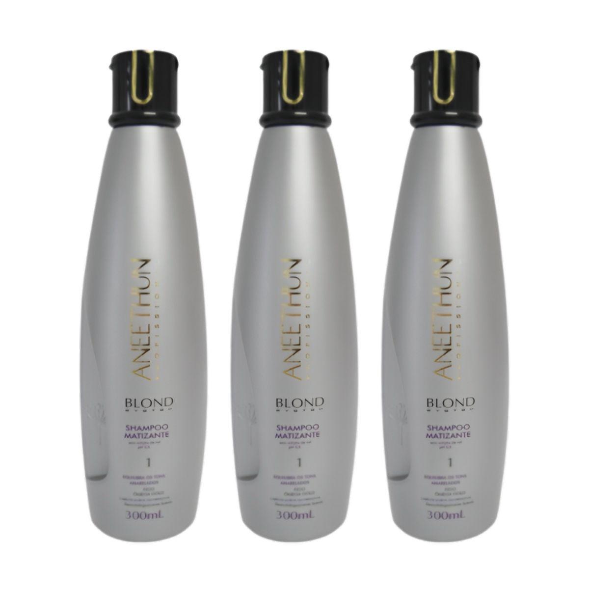 Kit Aneethun Blond System 3 Shampoo Matizador 300 ml