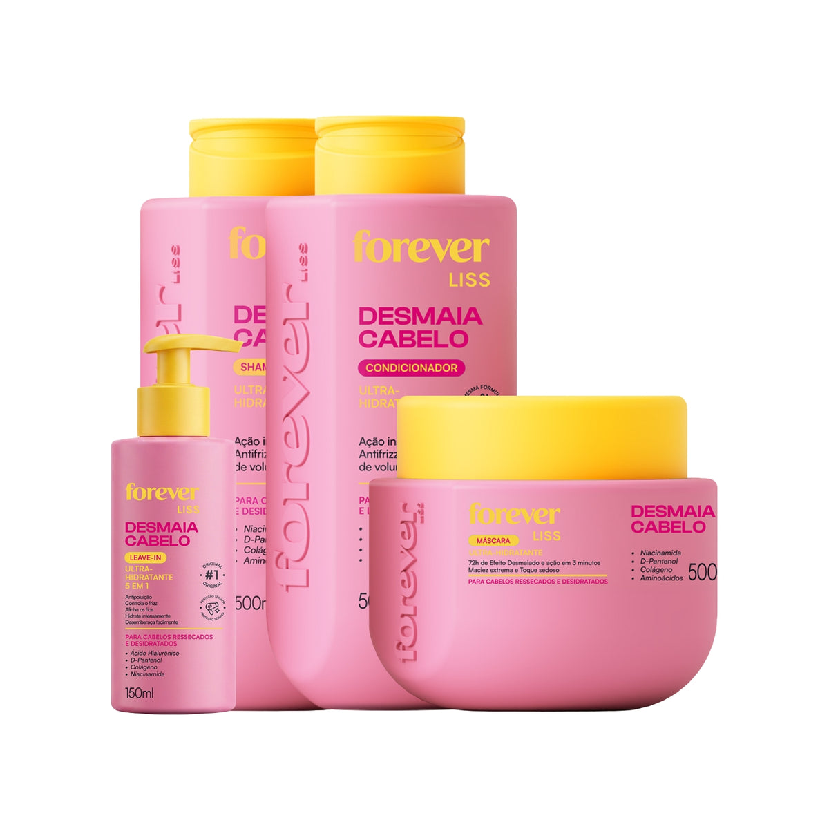 Kit Forever Liss Desmaia Cabelo Tratamento Capilar Home