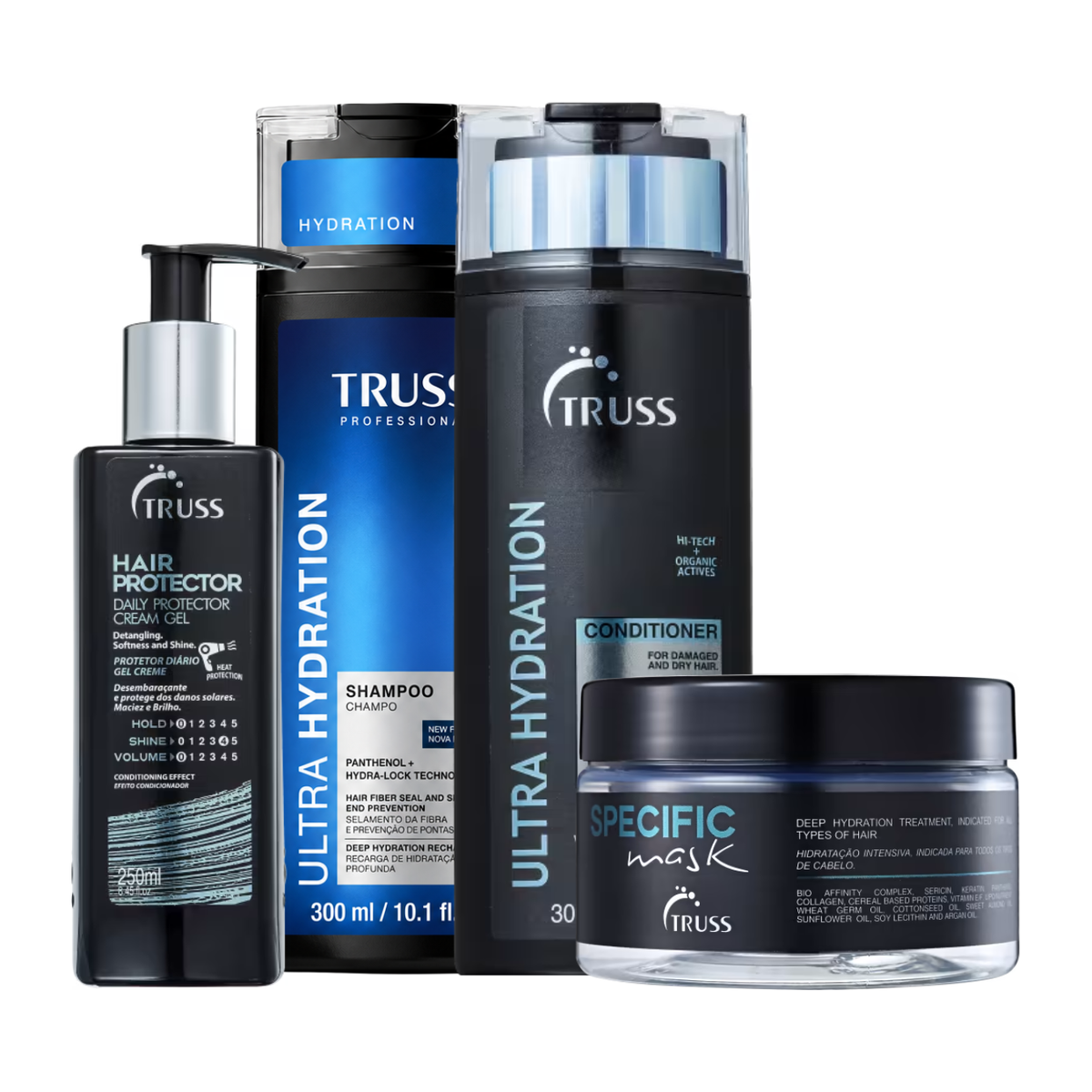 Kit Truss Ultra Hydration Specific Hair Protector 4 Produtos